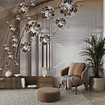 Wall murals Gems floating in endless tunnel