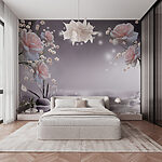 Wall mural Serene blooms over tranquil water