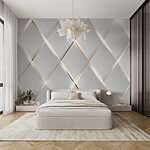 Wall mural Shimmering symmetrical light reflections