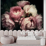 Wall mural Pink roses in gentle bloom