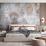 Wall mural Abstract tropical leaves pattern design