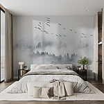 Wall mural Birds flying in the sky