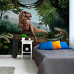 Wall mural Dinosaur in the jungle