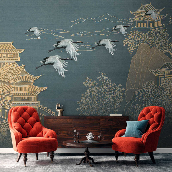 Wall mural Bird flying in the air