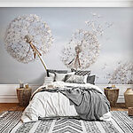 Wall mural Giant dandelions sway in breeze