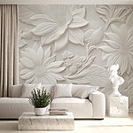 Wall mural Intricate floral embossed relief design