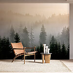 Wall mural Group of trees in the fog
