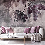 Wall mural Dreamy petals in delicate abstraction