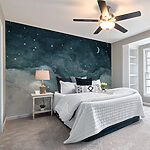 Wall mural Clouds and stars in the sky