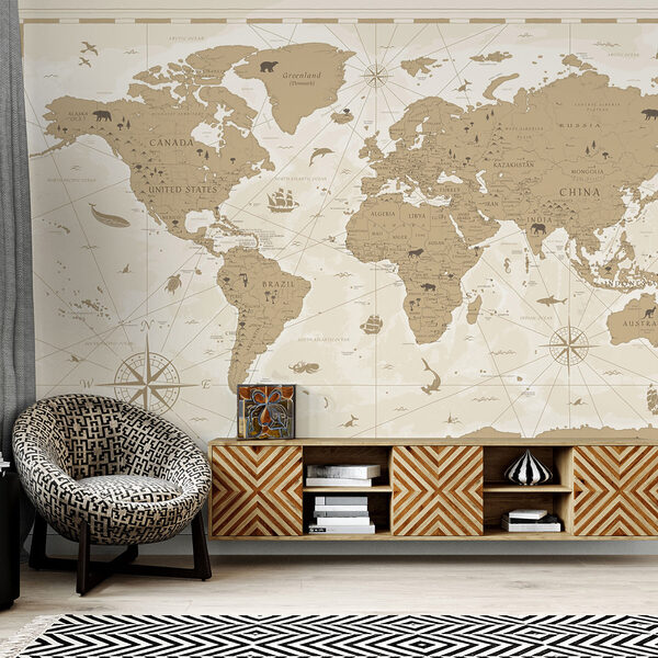 Wall mural Map of the world