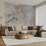 Wall mural Marble texture with swirling patterns