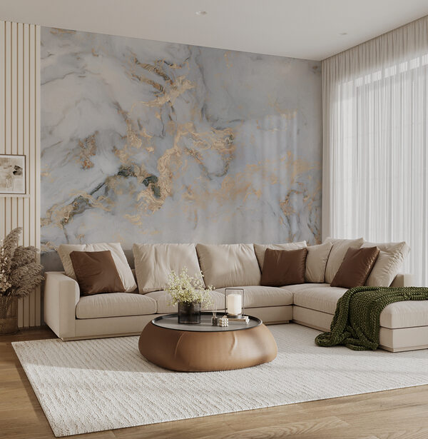 Wall mural Marble texture with swirling patterns