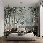 Wall mural Deer in the woods