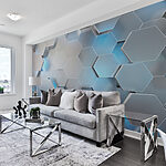 Wall mural Hexagonal modern metallic pattern design