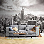 Wall mural Iconic cityscape under dramatic skies