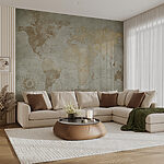 Wall mural Vintage world map illustration
