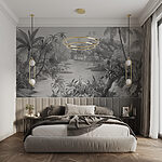 Wall mural Zebras drinking water
