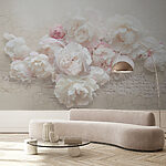 Wall mural Soft petals on vintage textured background