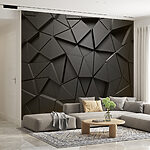 Wall mural Monochrome geometric abstract pattern