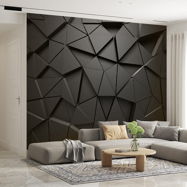 Wall mural Monochrome geometric abstract pattern