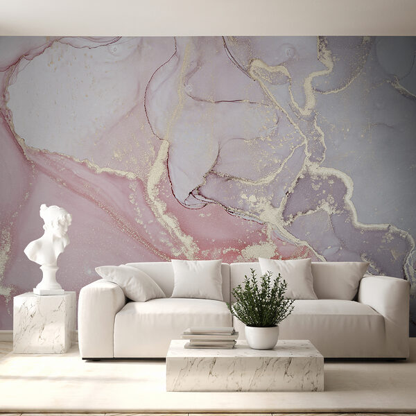 Wall mural Abstract pastel swirling colors pattern