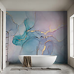 Wall mural Ethereal Azure Flow with Pastel Hues