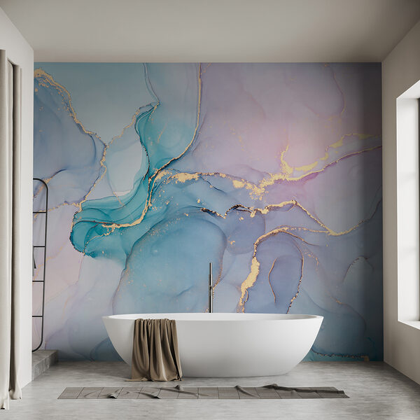 Wall mural Ethereal Azure Flow with Pastel Hues