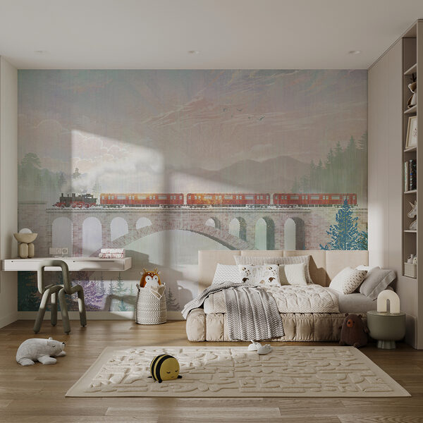 Bridge over a river Wall mural Bridge over a river