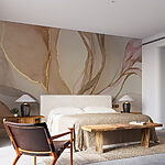 Wall mural White circle with brown spots