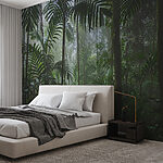 Wall mural Dense jungle with misty atmosphere