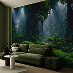 Wall mural River running through a forest