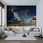 Wall mural Mountain with snow on top