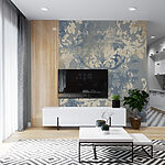 Wall mural Vintage abstract floral pattern design