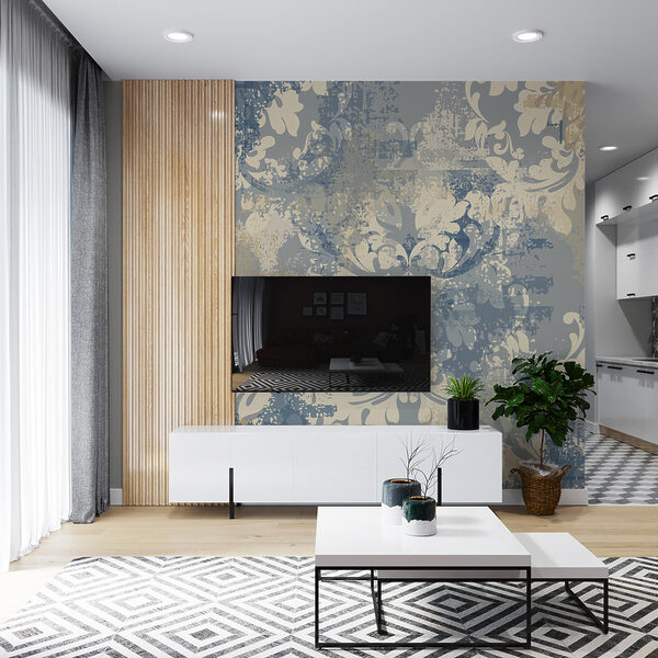 Vintage abstract floral pattern design Wall mural Vintage abstract floral pattern design