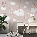 Wall mural Ballet animals dancing on clouds
