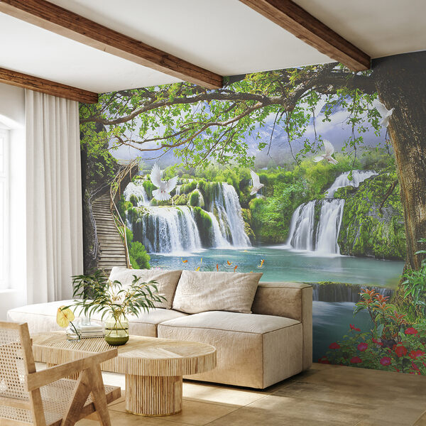 Wall mural Wall mural White bird flying in the air (SKU: u11152)