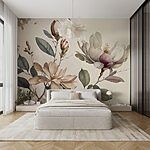 Wall mural Magnolia blooms in graceful elegance