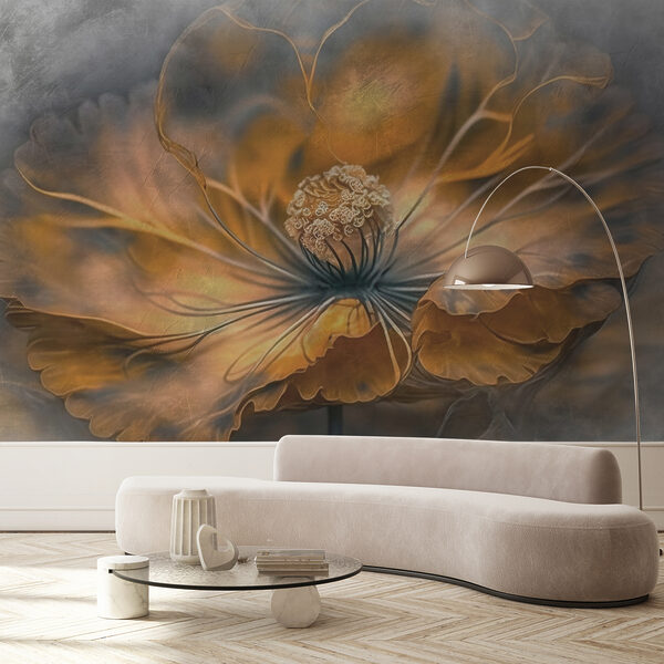Wall mural Blurry image of a person’s face