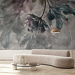 Wall mural Delicate abstract floral shades emerge