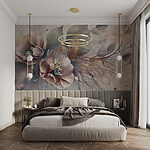 Wall mural Delicate blossoms with soft hues