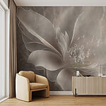 Wall mural Elegant petals in soft sepia tones