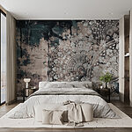 Wall mural Blurry image of a sun