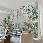Wall mural Cheetah sleeping on a tree branch