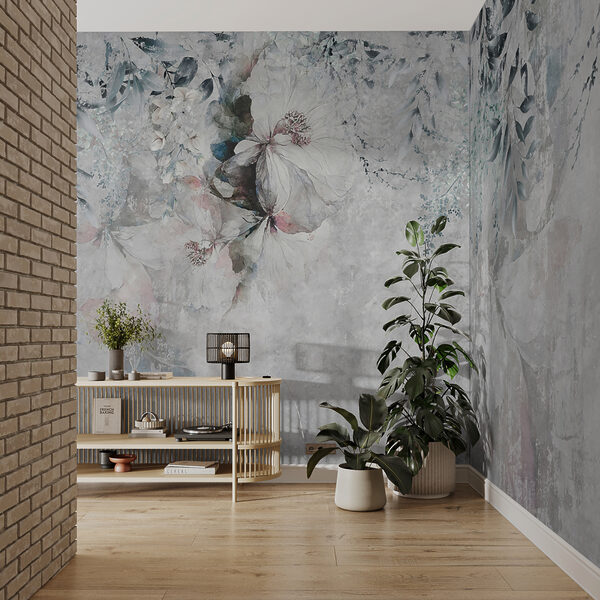 Wall mural Delicate flowers in soft tones