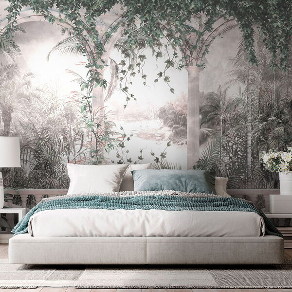Wall mural Lush vines and arches in harmony