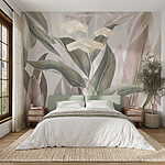 Wall mural Elegant leaves intertwine with grace