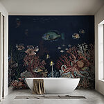 Wall mural Turtle swimming in the water