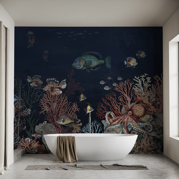 Wall mural Turtle swimming in the water