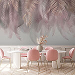 Wall mural Elegant feather pattern in soft tones