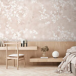 Wall mural White background with clovers